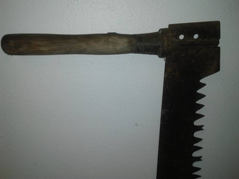lot 135 image: Two man tree saw, antique.