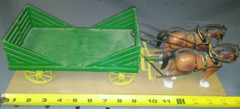 lot 167 image: Horse-drawn wood Hay Wagon,