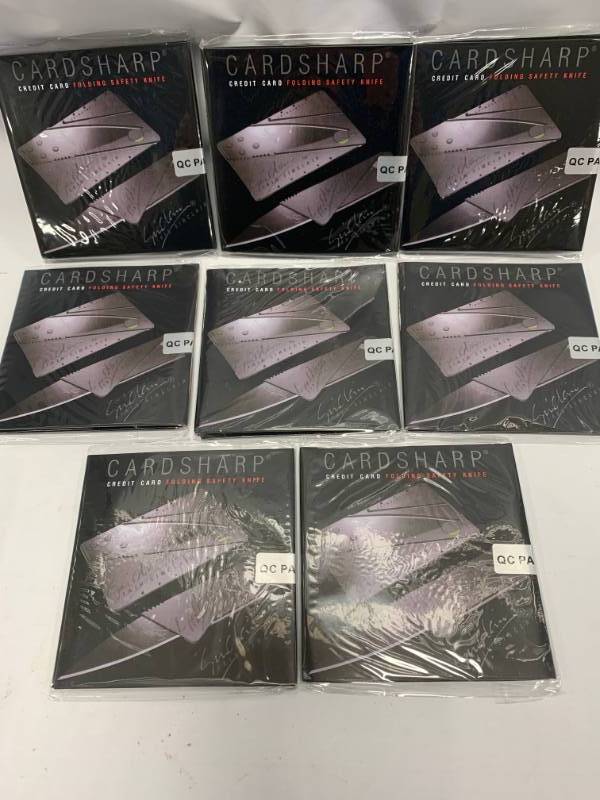 lot 4 image: Lot of 8 Cardsharp Credit Card Knives