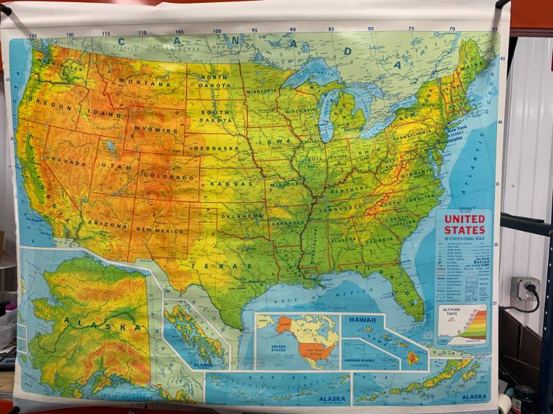 lot 70 image: 4 12 x 5 United States Map