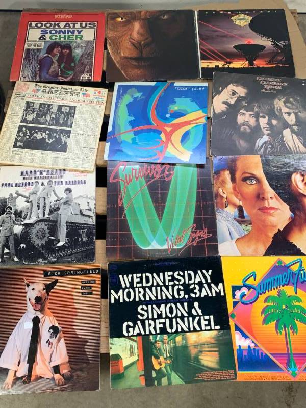 lot 88 image: Lot of 12 Vintage Record Albums