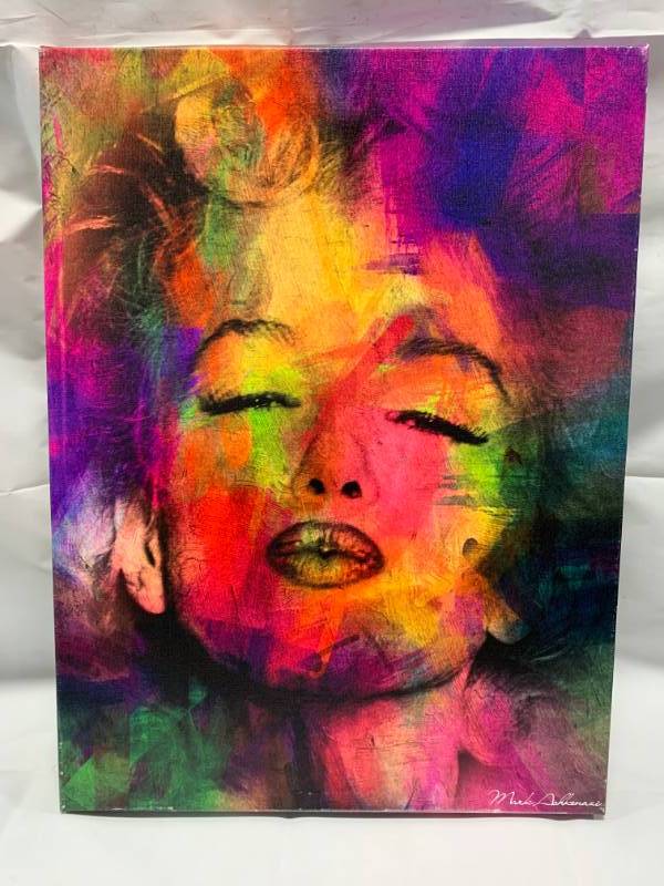lot 96 image: Marilyn Monroe Canvas Art 18 x 24