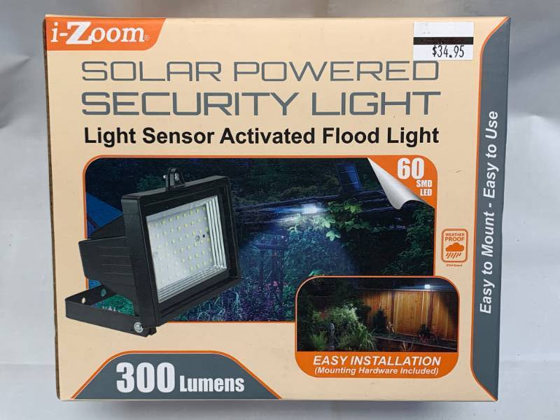 lot 101 image: Solar Powered Security Weather Proof Light New