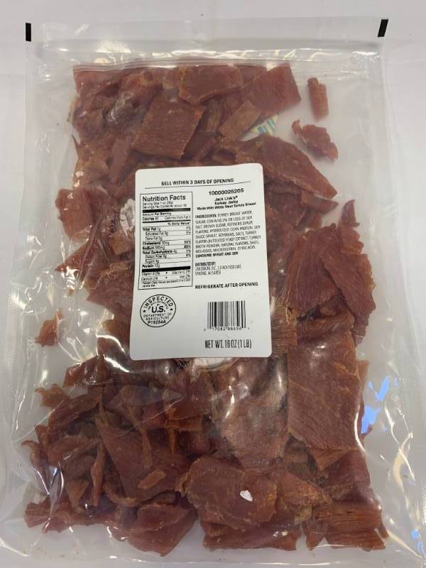 lot 121 image: One Pound (16oz) Jack Link Turkey Jerky In Date