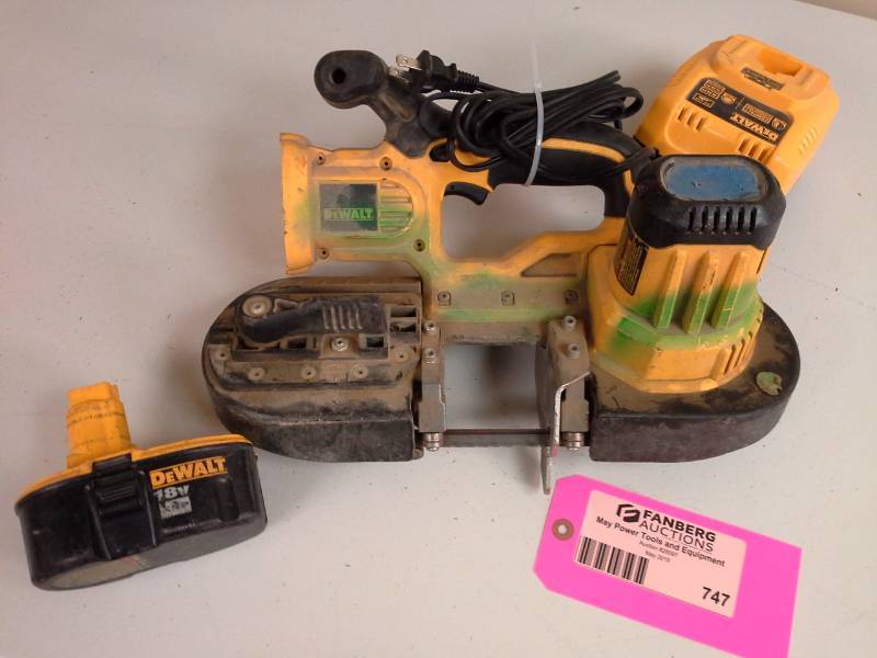 lot 747 image: DeWalt DCS370 18V Cordless Band Saw with Battery, Charger