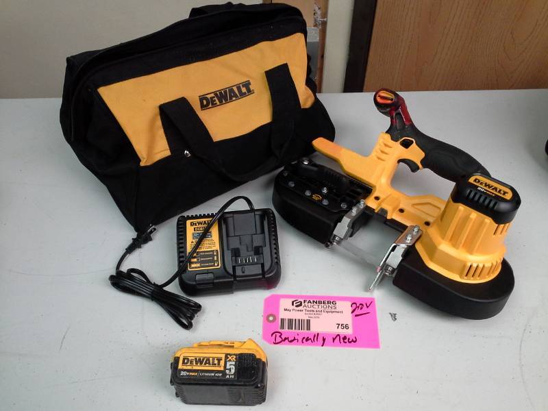 lot 756 image: DeWalt DCS371 20V Cordless Band Saw with Battery, Charger, Case