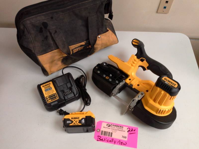 lot 760 image: DeWalt DCS371 20V Cordless Band Saw with Battery, Charger, Case