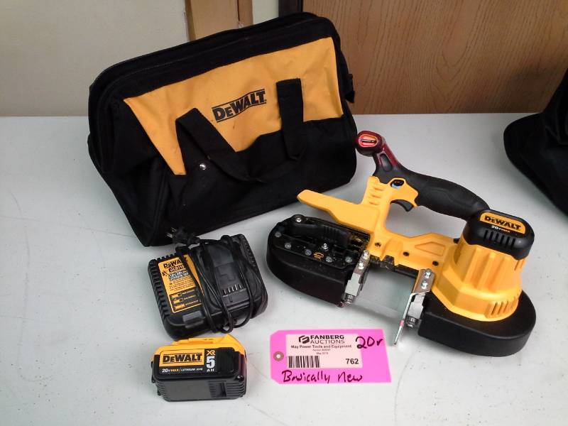 lot 762 image: DeWalt DCS371 20V Cordless Band Saw with Battery, Charger, Case