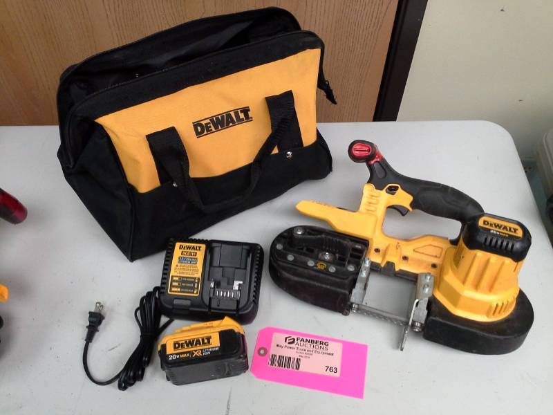 lot 763 image: DeWalt DCS371 20V Cordless Band Saw with Battery, Charger, Case