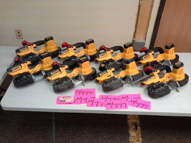 lot 777 image: Lot of (8) DeWalt DCS371 20V Cordless Band Saw with Battery