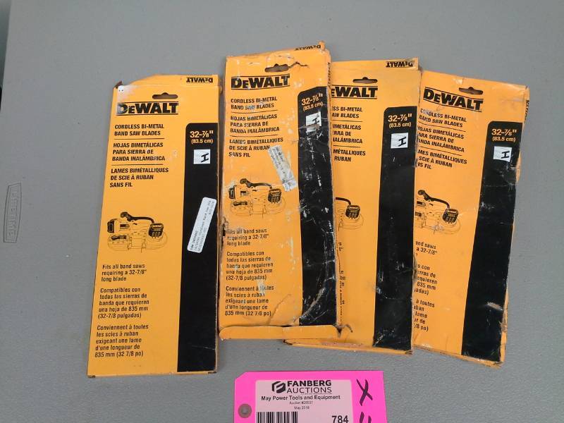 lot 784 image: Lot of (4) DeWalt Cordless Bi-metal Band Saw Blades