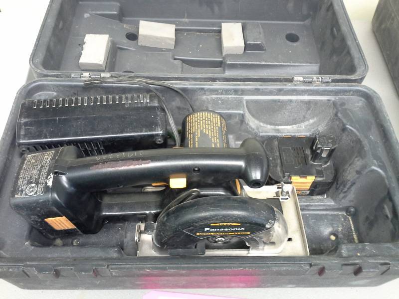 lot 800 image: Panasonic 15.6VDC Cordless 5-34in. Metal Cutter EY3530, Battery, Charger, Case