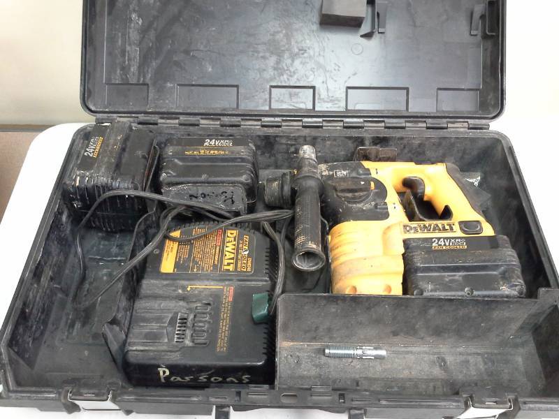 lot 812 image: DeWalt 24VDC SBS Hammer, Battery, Charger, Case