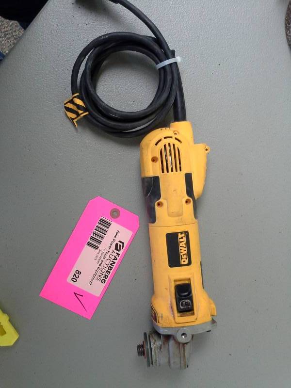 lot 820 image: DeWalt 5in. Angle Grinder