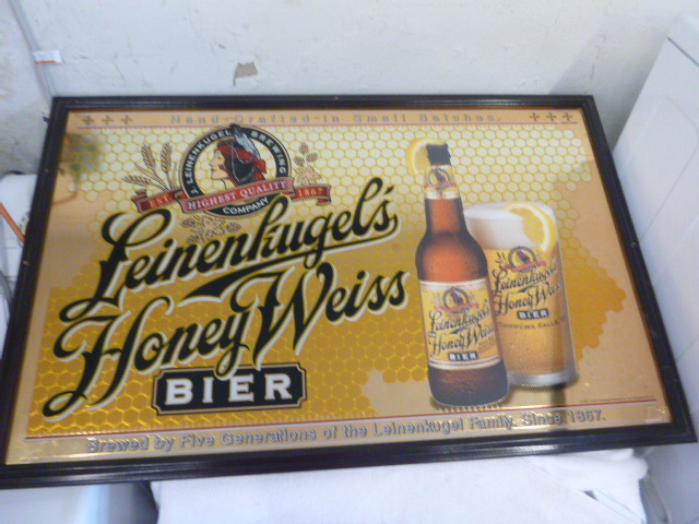 lot 13 image: Leinenkugels Honey Weiss Bier Framed Sign