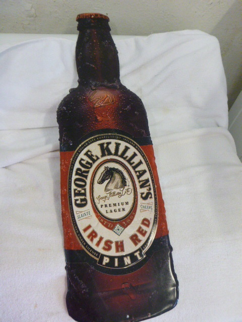 lot 17 image: George Killians Irish Red Metal Sign