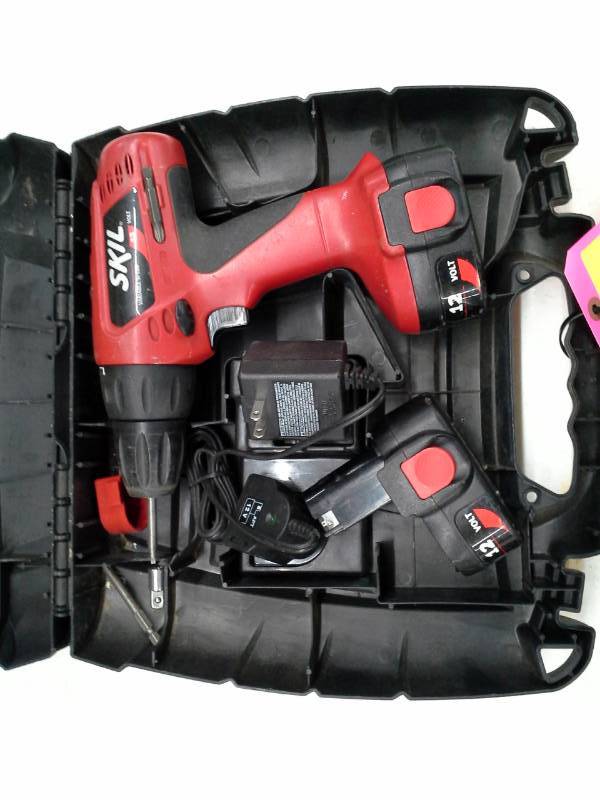 lot 305 image: Skil 12VDC Cordless Variable Speed Drill with 2-Batteries, Charger, Case