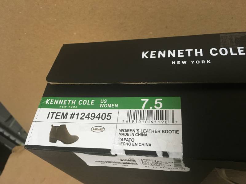 Kenneth Cole New York Womens Leather Bootie Asphalt 7.5 not used