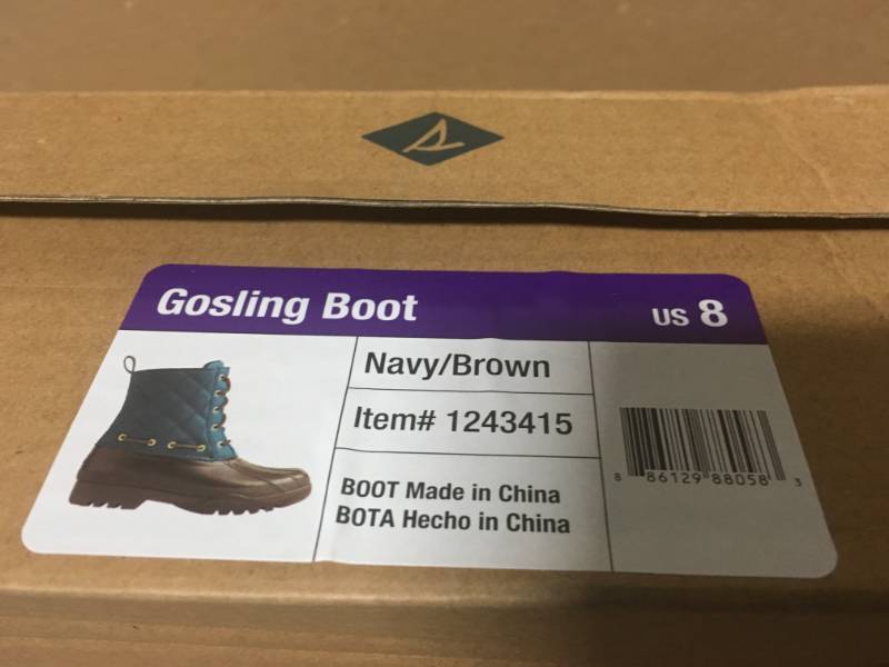 Womens Sperry Gosling Duck Boots Size 8 Navy Brown not used
