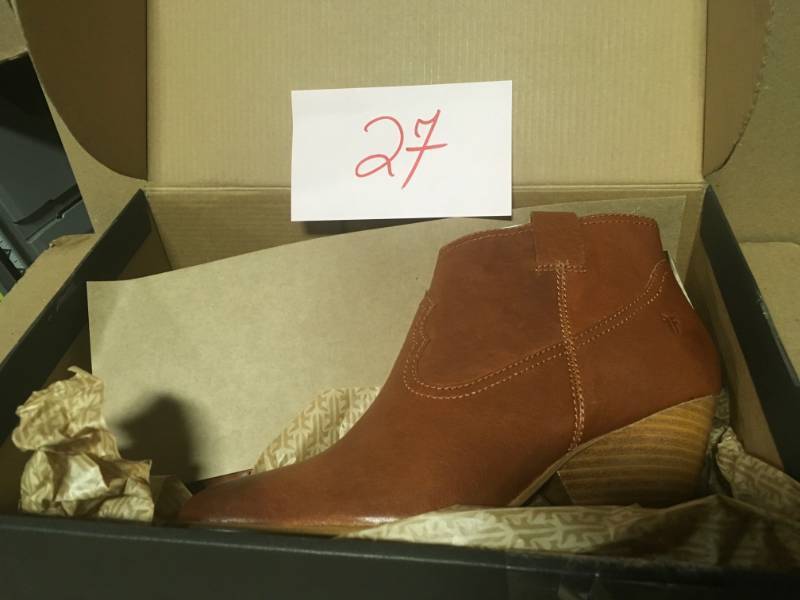 Frye Womens Reina Ankle Leather Boots Booties Short COGNAC - Size US 8M not used