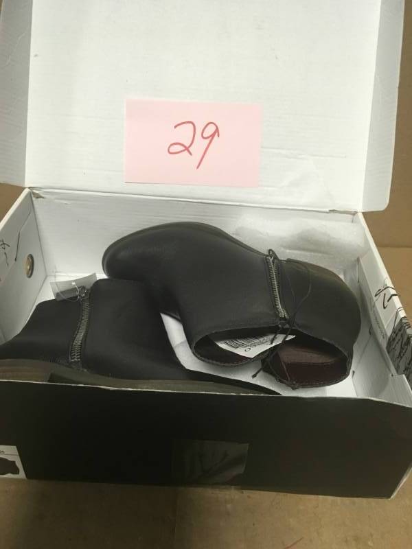 Kensie Womens Ghita Leather Ankle BOOTS Black Size US 10 not used