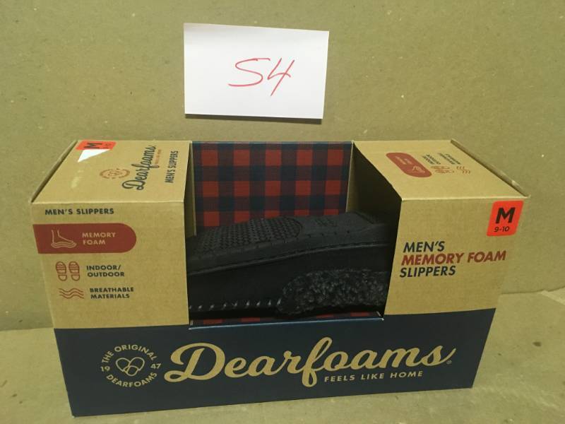 Dearfoams Men�s Memory Foam Slippers MEDIUM 9-10 not used