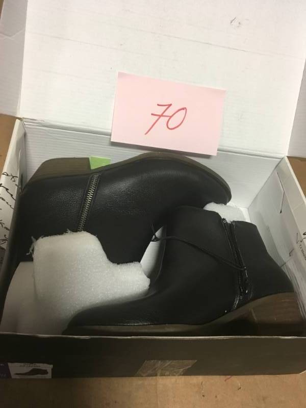 Kensie Womens Ghita Leather Ankle BOOTS Black Size 8 not used
