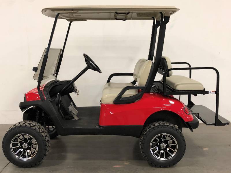 Red Havoc Elite Yamaha Lifted 4 Passenger Golf Cart