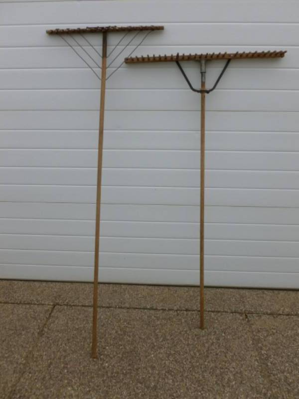 lot 11 image: Vintage Wheat Rakes