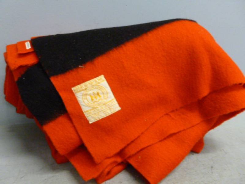 lot 163 image: Vintage Hudson Bay Wool Blanket