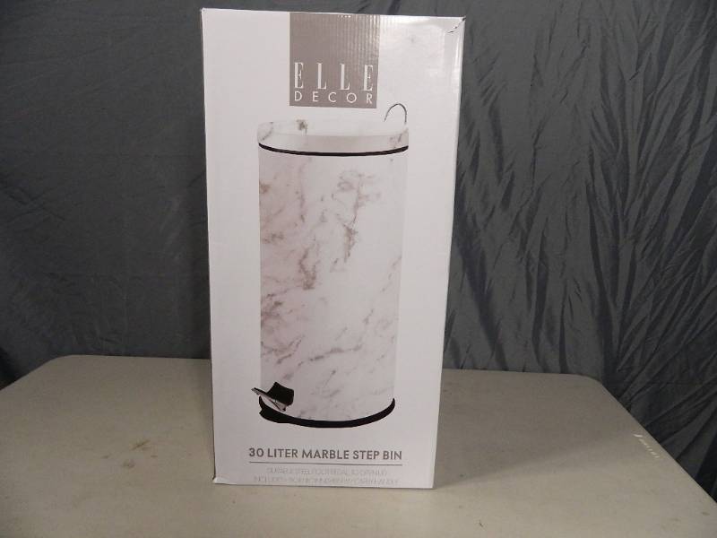 lot 30 image: New Elle Decor Marble Step Bin