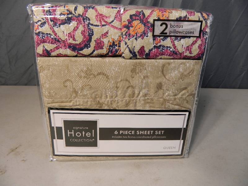 lot 39 image: New Queen 6 Piece Sheet Set