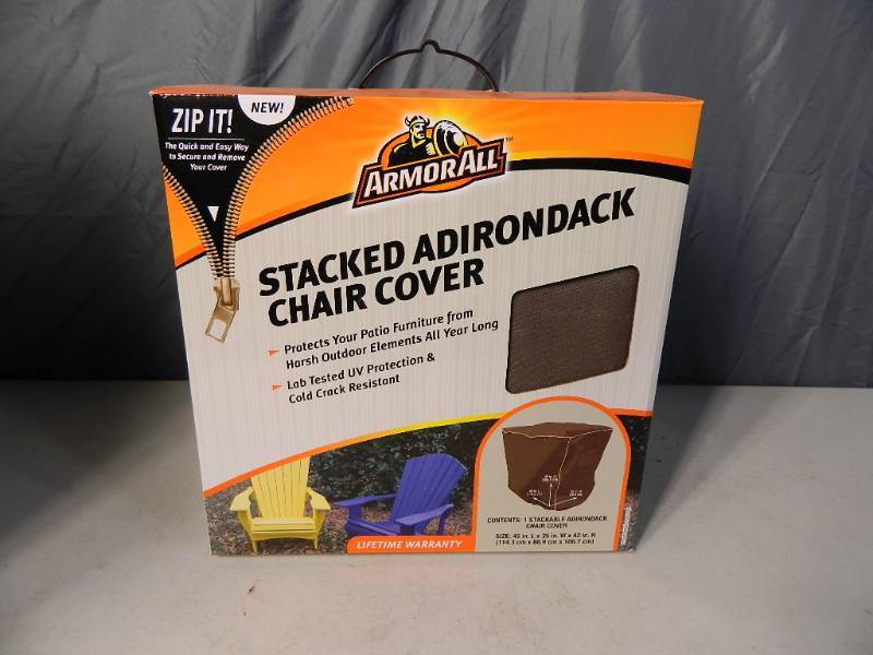 lot 55 image: New ArmorAll Stacked Adirondack Chair Cover