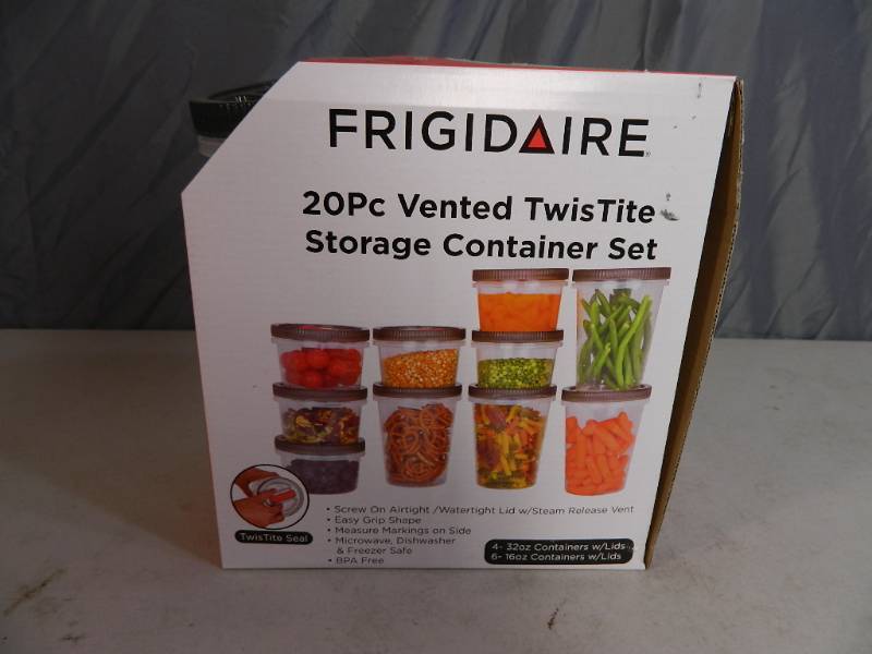 lot 88 image: New Frigidaire 20 Piece TwisTiye Storage Container Set