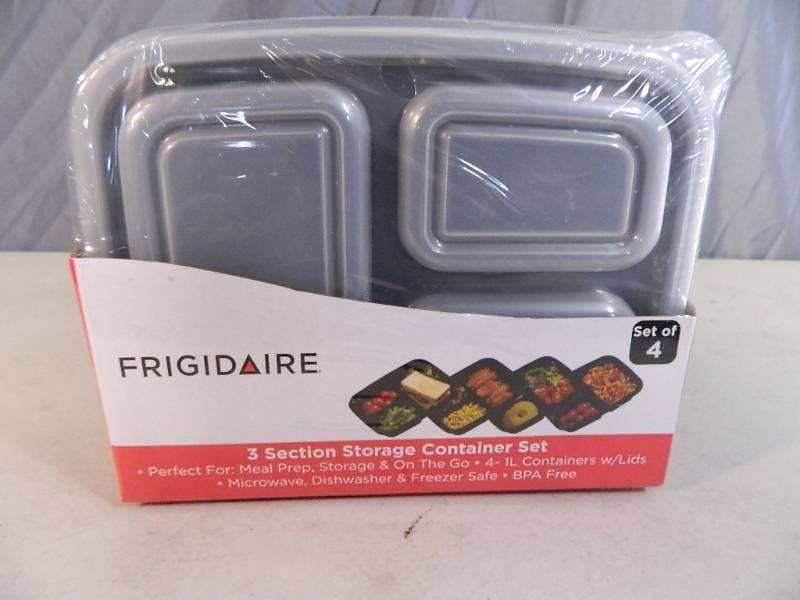 lot 103 image: New 4 Pc Sectioned Storage Container Set