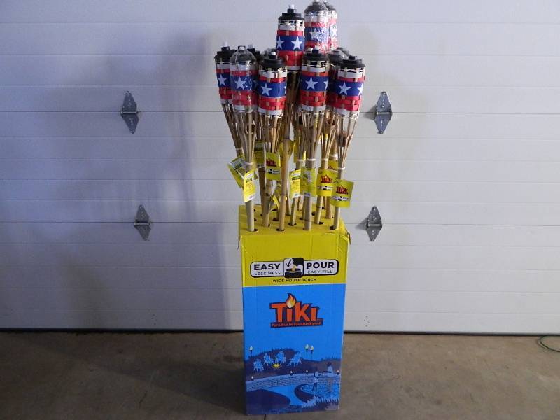 lot 147 image: 16 New American Flag Tiki Torches