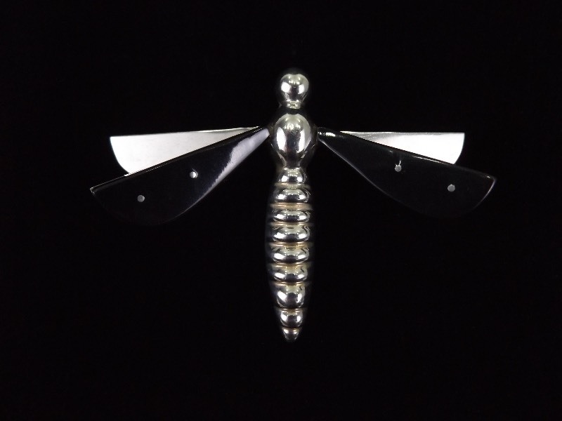 lot 64 image: .925 Sterling Silver Dragonfly Brooch