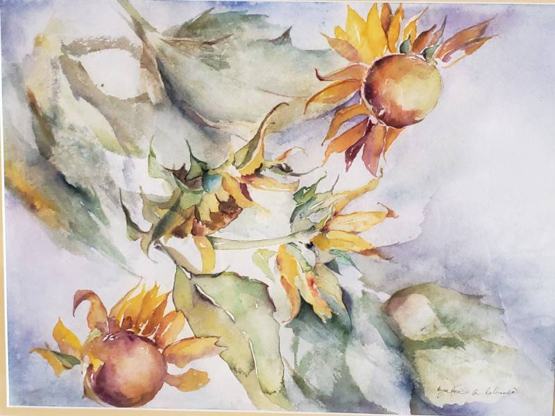lot 19 image: Original Signed Watercolor Framed and Matted
