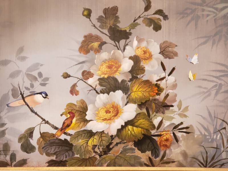 lot 22 image: Wah Kee Wu Original Oil on Canvas Framed and Matted Painting