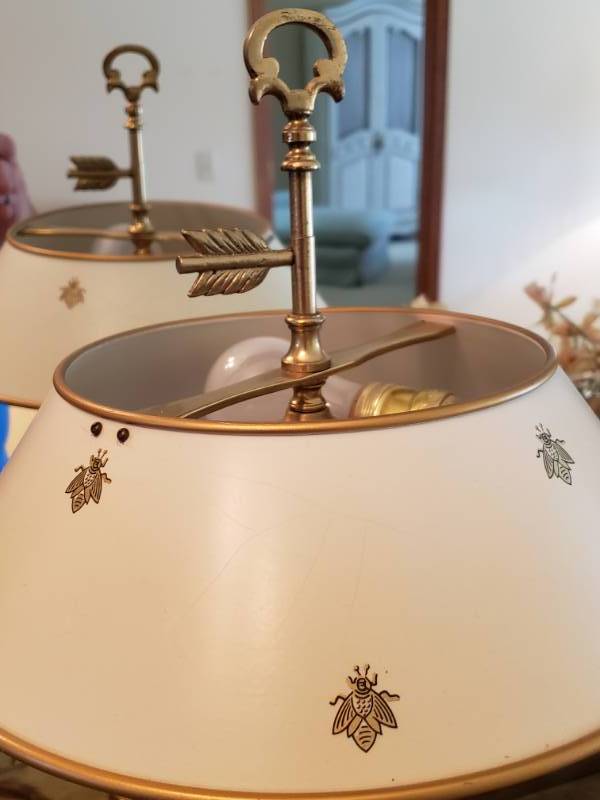 lot 48 image: French Bouillotte Tole Table Lamp