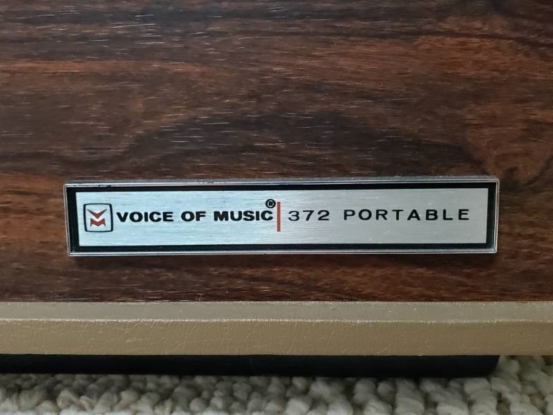 lot 111 image: Voice of Music 372 Portable Record Player  Turn Table
