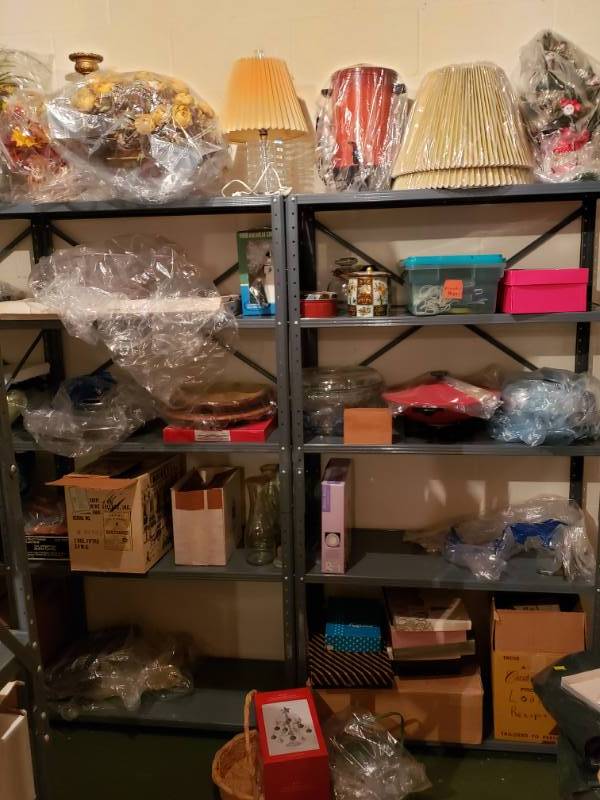 lot 125 image: (2) Racks Full of Decor, etc.