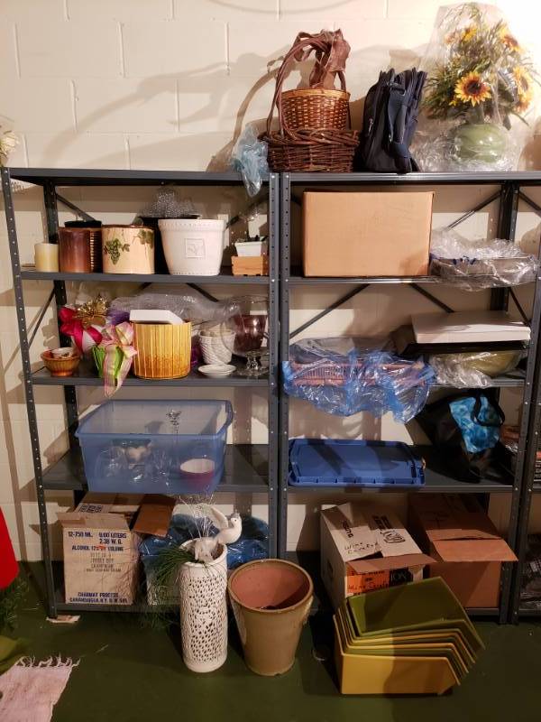 lot 126 image: (2) Racks Full of Decor, etc.