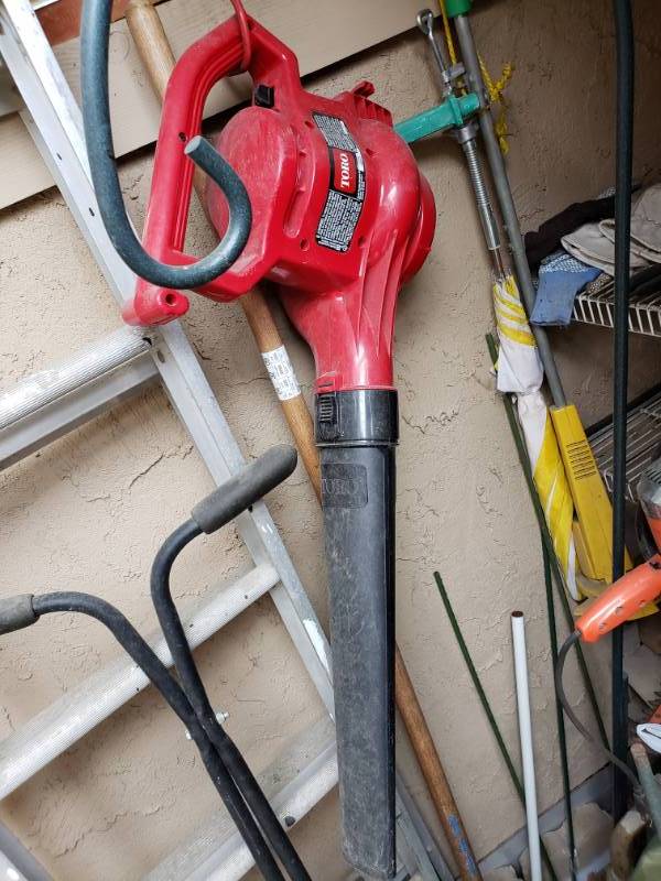 lot 151 image: Lawn Care Tools  Hoses  Manual Push Lawn Mower  Toro Blower, etc.