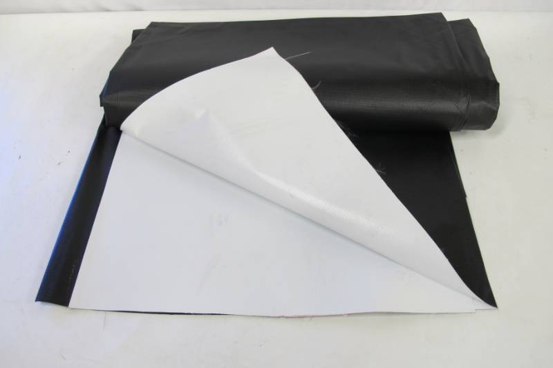 lot 125 image: NEW Vinyl Remnant - 7 oz. 10 x 16 BlackWhite Vinyl tarp - Lightweight