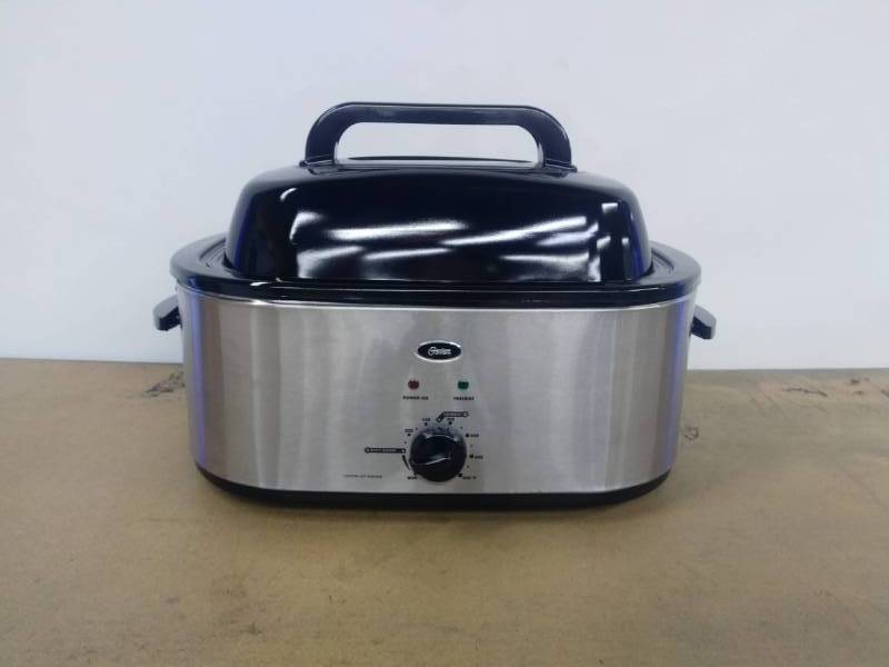 lot 2 image: Oster 20 Quart Roaster Oven - Stainless Steel and Self-Basting Lid