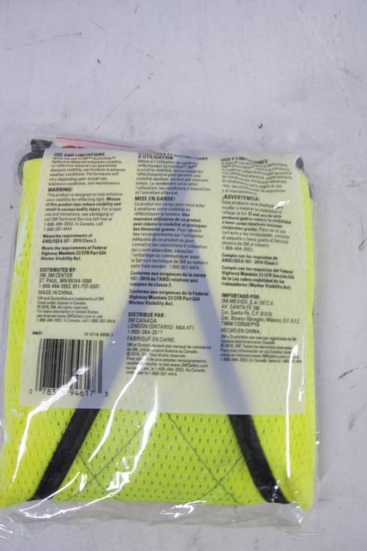 lot 80 image: 3M 94617-80030-PS Reflective Clothing, Class 2 Construction Safety Vest, Hi-Viz Yellow
