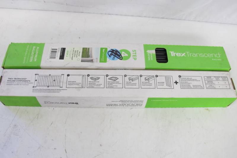 lot 68 image: 40 Trex Transcend Round Aluminum Balusters for 36 in. Rail Heights -Charcoal Black