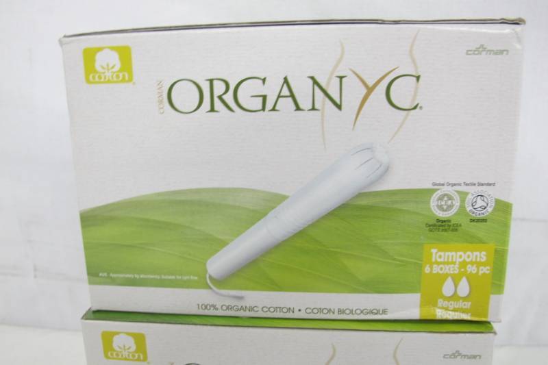lot 72 image: 2 boxes of 96 count - Organyc Cotton Tampons - Regular (Total Count 192)