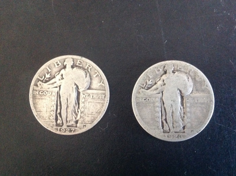 2 - Standing Liberty Quarters 1926 & 1927
